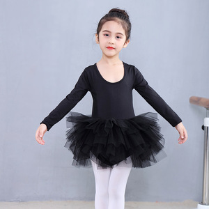 Leotardos de <span class=keywords><strong>gimnasia</strong></span> rítmica para niños, camisola blanca lisa de algodón para niña, vestido de baile en blanco con tutú - Product Image 4