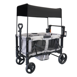 Offre Spéciale Portable Pliant Enfants Wagon Chariots En Plein Air Camping Plage Wagon Chariot <span class=keywords><strong>2</strong></span> Sièges Bébé Poussette - Product Image 6