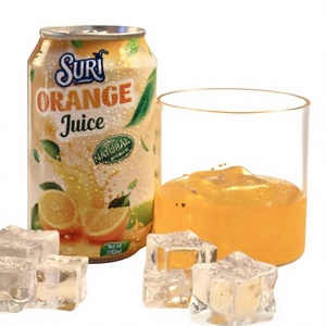 Jugo de Naranja Suri en Lata de 330 ml, Bajo en Grasa, 100% Natural, Filtrado, 100 Brix, Bebida de Fruta Lista para Beber (Sra. Elena-+84 966 659 976) - Product Image 1