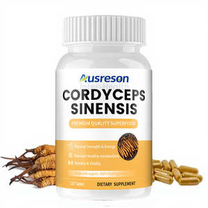 Ausreson OEM <span class=keywords><strong>Cordyceps</strong></span> Sinensis Ekstrakt Kapsülleri Sağlık Ürünü Takviyesi <span class=keywords><strong>500mg</strong></span> Kurutulmuş <span class=keywords><strong>Cordyceps</strong></span> Sinensis Mantarı Kapsülleri - Product Image 1