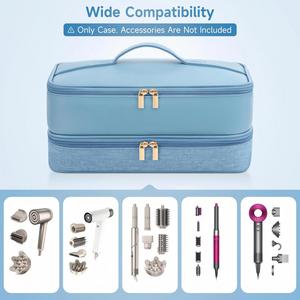 Bolsa Organizadora de Cuero PU Impermeable de Doble Capa para Herramientas de Peinado, Bolsa de Almacenamiento para Accesorios del Secador de Pelo SpeedStyle - Product Image 4