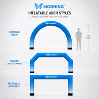 Arche gonflable MORNINGOutdoor pour parcours d'obstacles, courses amusantes et défis d'aventure
