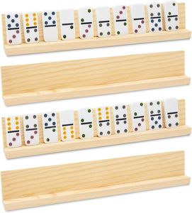Ensemble de 8 supports en bois de qualité supérieure pour plateaux de <span class=keywords><strong>jeu</strong></span>, organisateur pour <span class=keywords><strong>Mexican</strong></span> <span class=keywords><strong>Train</strong></span>, Chickenfoot et autres jeux - Product Image 4