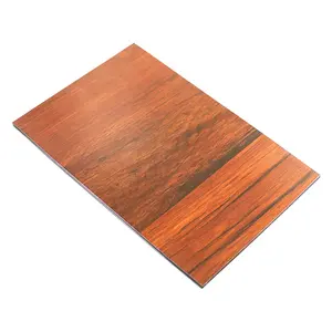 indoor PE coat broken 4x8ft 1220mm 2440mm kitchen cabinet usage Wood Aluminum Composite Panel ACP supplier