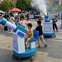 Máquina de Burbujas de Humo Personalizada, Atracción de Entretenimiento para Niños, Dispositivo de Juego para Exteriores Resistente a la Intemperie para Entretenimiento Familiar en Ferias