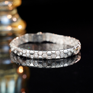 Vòng tay/lắc tay bạc Ý 925 Grace Jewel <span class=keywords><strong>2025</strong></span> nữ, họa tiết rắn tổ ong, đính zircon, làm quà tặng dự tiệc - Product Image 2