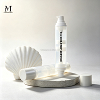 Flacons pulvérisateurs sans air à double tête 15ml+15ml, en PP, pour échantillons de voyage, avec impression sérigraphique personnalisée, pompe à lotion