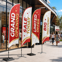 Drapeau de plage portable, bannière publicitaire télescopique double face imprimée en HD avec logo personnalisé pour promotion extérieure