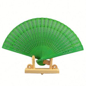 Custom Hollow Folding Fragrant Wood <b>Gift</b> Fan - Product Image 1