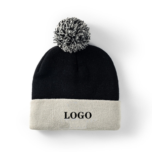 Biểu Tượng Tùy Chỉnh Jacquard Acrylic Dệt Kim <span class=keywords><strong>Bobble</strong></span> Beanie <span class=keywords><strong>Hat</strong></span> Ấm Mùa Đông Pom Pom Beanie - Product Image 3