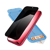 Protection d'écran en verre trempé pour iPhone 12 13 14 15 16 17 18 Pro Max, anti-espionnage à 360 degrés, installation facile