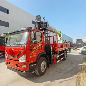 משאית מנוף מותקנת על משאית ג'יפאנג הו, קבינה חד-שורתית, 4x2, מנוע יוצ'אי 220 כוחות סוס, משאית ידנית מכנית 8 טון - Product Image 3