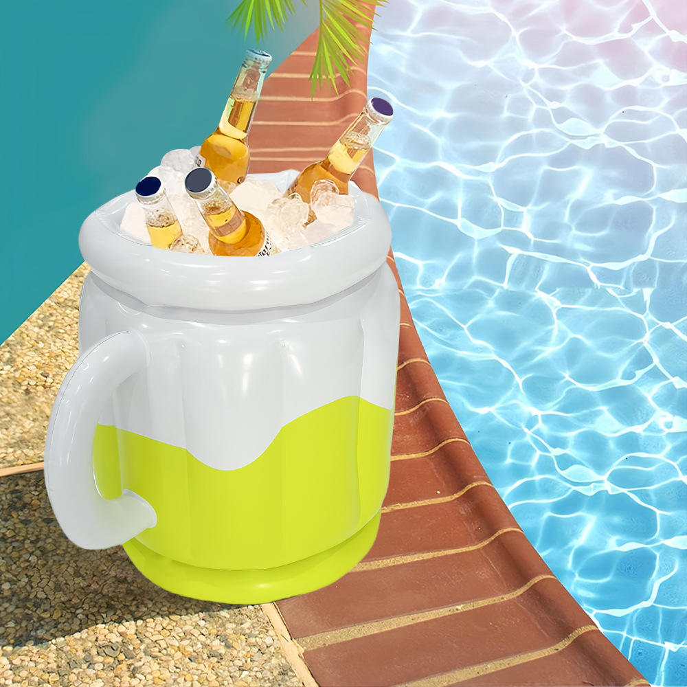 Beer glass ice bucket, yellow