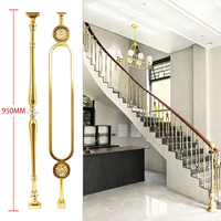 Rampe d'escalier moderne de luxe en bois massif, balustrade d'escalier pour l'intérieur de la villa, balustre d'escalier sculpté de style européen