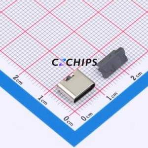 TYPE-C 6P LTH6.8 108 USB Connector SMD Connector ( Connector Type: Type-C )( Gender: Female )( Mounting Type: Vertical Mount ) - Product Image 1