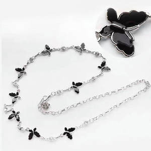 女性用調整可能な金属ウエストベルト蝶をちりばめたダイヤモンドドレスベルト装飾シックでスタイリッシュ - Product Image 3