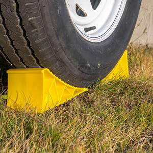 HOMFUL RV Accessoires 2 PCS HDPE Orange Camion RV Cale de roue de <span class=keywords><strong>remorque</strong></span> pour maintenir la <span class=keywords><strong>remorque</strong></span> RV en place - Product Image 6