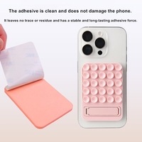 Support de téléphone à ventouse en silicone avec logo personnalisé, 25 ventouses, support détachable, poignée adhésive pour téléphone, mains libres pour selfies et vidéos