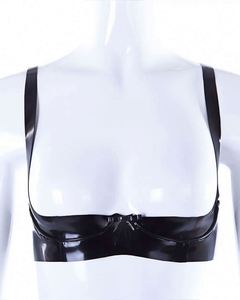 Reggiseno in lattice gomma moda donna Catsuit 1/4 nero - Product Image 4