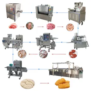 Máquina de fabricación de hamburguesas y carne, línea de producción de pepitas de pollo