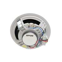 Haut-parleur de plafond PA large bande Spon NAC-131 6 Watts 100 Volts, cône en papier 1x6 pouces, réponse en fréquence 80Hz-18KHz, boîtier métallique, SNR 80dB, 2 unités