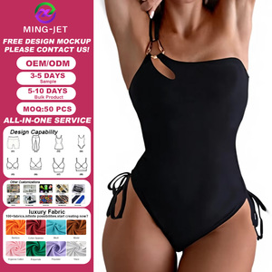 Nouveau <span class=keywords><strong>maillot</strong></span> <span class=keywords><strong>de</strong></span> <span class=keywords><strong>bain</strong></span> asymétrique sexy européen et américain à bretelles, une épaule, couleur unie, <span class=keywords><strong>taille</strong></span> <span class=keywords><strong>haute</strong></span>, ensemble 2 pièces pour <span class=keywords><strong>femme</strong></span> - Product Image 1