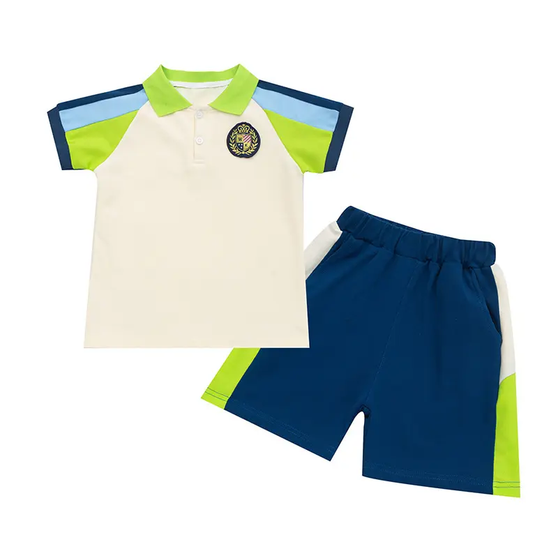 Kindergarten kundenspezifische Uniformen Sommerkleidung Kinder Sportbekleidung College-Stil erste und zweite Klasse Klassenuniformen
