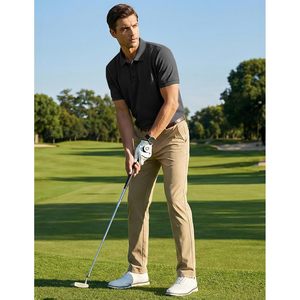 Camiseta Polo de Punto Texturizado para Hombre FOXA, Manga Corta, Transpirable, Elástica, para Golf - Product Image 6