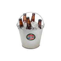 Vente en gros seau à bière glacée 5L de haute qualité seau refroidisseur de boisson de taille personnalisée seaux de fête en métal avec poignée