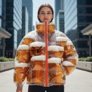 سترة شفافة من البي في سي من ديزنيو مع شعار مخصص، سترة أنيقة مقاومة للماء للرجال - Product Image 4