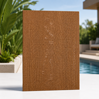 Terrasse en composite bois-plastique écologique haut de gamme, imperméable, antidérapante, à grain de bois, pour jardin, patio, cour extérieure