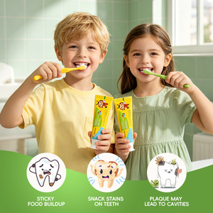 Dentifrice <span class=keywords><strong>Enfant</strong></span> Keleek à la <span class=keywords><strong>Propolis</strong></span> Sans Fluorure, Menthe Raisin Vert, Nettoyage Profond, Portable 50g, Anti-Plaque, Protection Quotidienne des Dents - Product Image 4