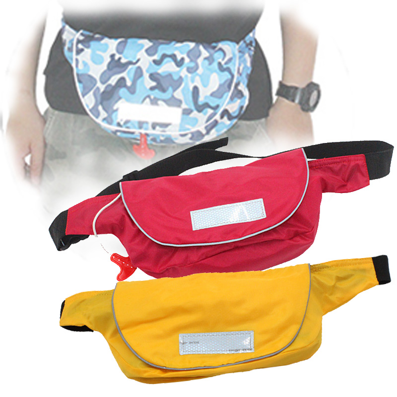 Спасательная сумка для занятий спортом на открытом воздухе, водонепроницаемая надувная поясная сумка с автоматическим движением, для выживания жизни на море, рыбалки, яхты, плавания