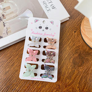 Venta al por Mayor de Juego de 6 Pinzas para el Cabello de Colores Pastel, Mini Pinzas de Plástico para el Cabello, Varias Formas, Pinzas para el Cabello para Niños - Product Image 5