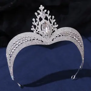 French Luxury Diamond Tiaras Wedding Jewelry Bridal Crown for Wedding Bride coronas para reinas de belleza