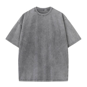 Camiseta Oversize con Lavado Ácido en Negro para Hombre, 100% Algodón, Peso Pesado 270gsm - Product Image 3