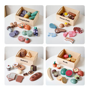 ของเล่นผลไม้และผัก<span class=keywords><strong>ไม้</strong></span>จำลองสำหรับเด็ก ชุดครัวจำลองในร่ม ของเล่นเสริมพัฒนาการสำหรับเด็กชายและเด็กหญิง - Product Image 5