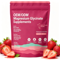 Suplemen Magnesium Glisinat OEM/ODM Bubuk Elektrolit untuk Mendukung Kesehatan Dewasa, Menenangkan Relaksasi Otot dan Tidur