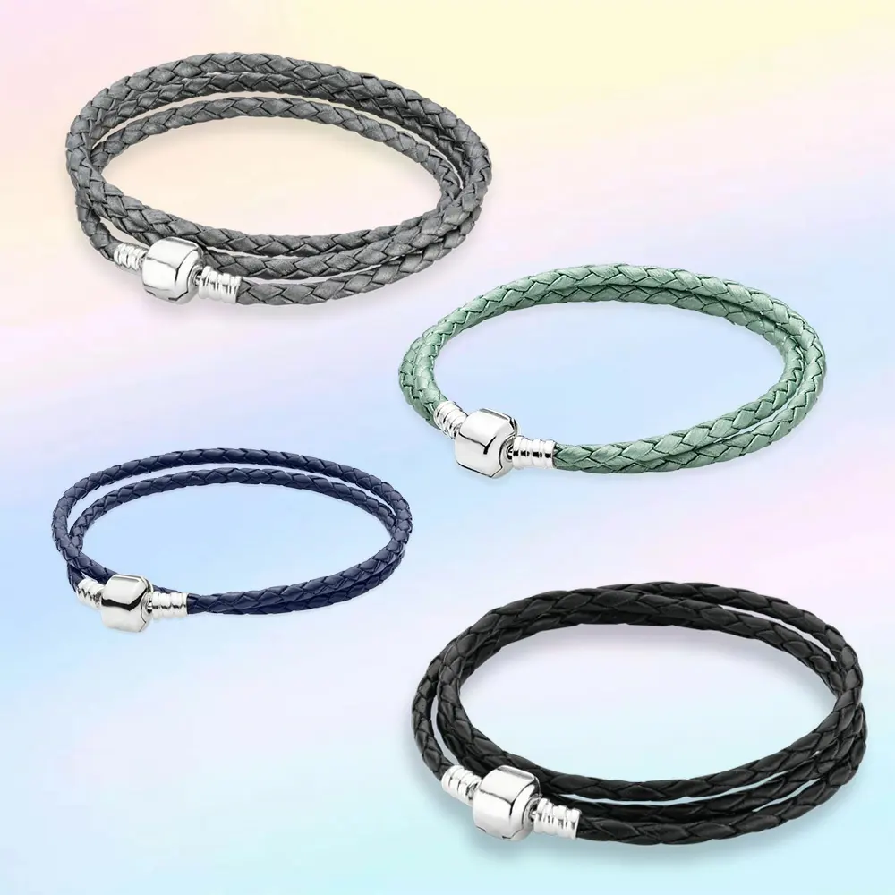 Fábrica Original pulseira 925 Sterling Silver Snake Charm Bracelet Fine Jewelry para DIY com logotipo