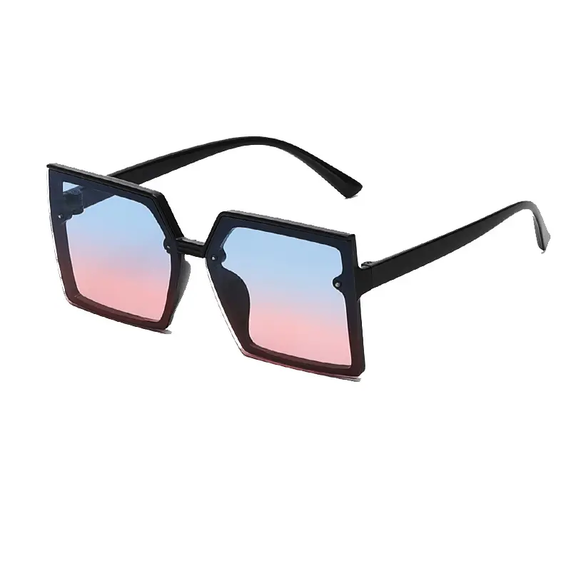 Promocional logotipo personalizado clásico plástico cuadrado diseñador UV400 gafas de sol moda gafas de sol para niños 2024