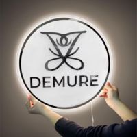 Panneau lumineux en néon acrylique personnalisé DakeSign, taille personnalisable, décoration murale, éclairage pour spa, salon, affichage du nom de l'entreprise