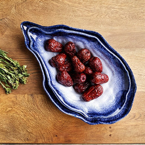 Vaisselle en céramique rétro et créative pour restaurant de cuisine japonaise, assiettes à sushi et sashimi, coquilles d'huîtres en céramique - Product Image 1