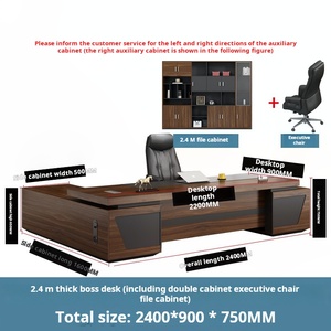 Luxury <strong>Extendable</strong> Wooden Executive <strong>Desk</strong> for Home Office Use Crafted From Wood with Ergonomic Features and Modern Style - Product Image 4
