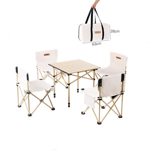 Portable <b>Folding</b> Camping <b>Desk</b> Bench Outdoor Picnic Party Dining Table Chair Set - Product Image 6