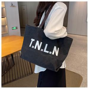 קיבולת גדולה כותנה בד tote תיק נשים חדש יחיד תיק יחיד רב-תכליתי קניות תיק מזדמנים רב-אמריקאי רטרו רוכסן - Product Image 3