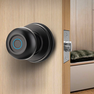Yuvarlak Düğmeli Tuya Akıllı Kilit Kolay Kurulumlu Silindirik Elektronik Dijital Biyometrik Parmak İzi Kilidi Akıllı Ev için - Product Image 4