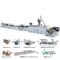 Machine de fabrication de fenêtres et de portes/Machine de fabrication de portes en PVC/Ligne de production d'extrusion de panneaux de portes larges en WPC