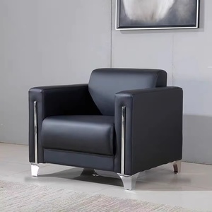Conjunto de Sofás de Oficina de Cuero Resistente, Muebles de Oficina Grandes para Salas de Recepción y Negociación - Product Image 2