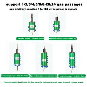 Mikro elektrischer 2-Kanal-Gaskombinationsschleifring, jede Kombination von 6 ~ 56 Linien 2A, nicht standard mäßige Produkte können angepasst werden