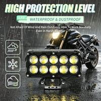 Phare LED de moto JHS 3000K 6000K Blanc Jaune, Projecteur LED avec boîtier en aluminium pour Moto, VTT, UTV, Fabricant OEM